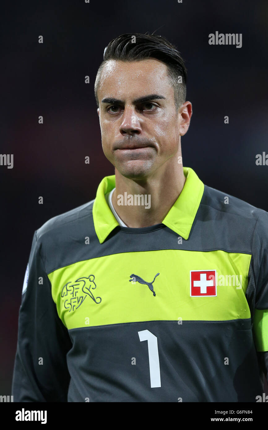 Soccer - 2014 World Cup Qualifier - Europe - Group E - Switzerland v Iceland - Stade de Suisse Wankdorf. Switzerland goalkeeper Diego Benaglio Stock Photo
