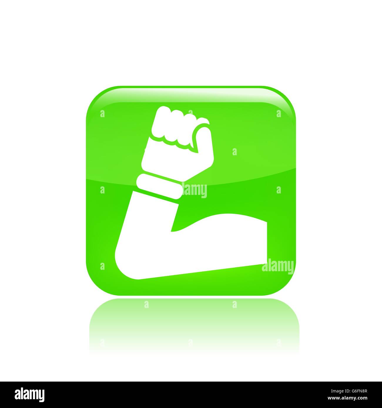 Vector illustration of single isolated muscle icon Stock Vector Image ...