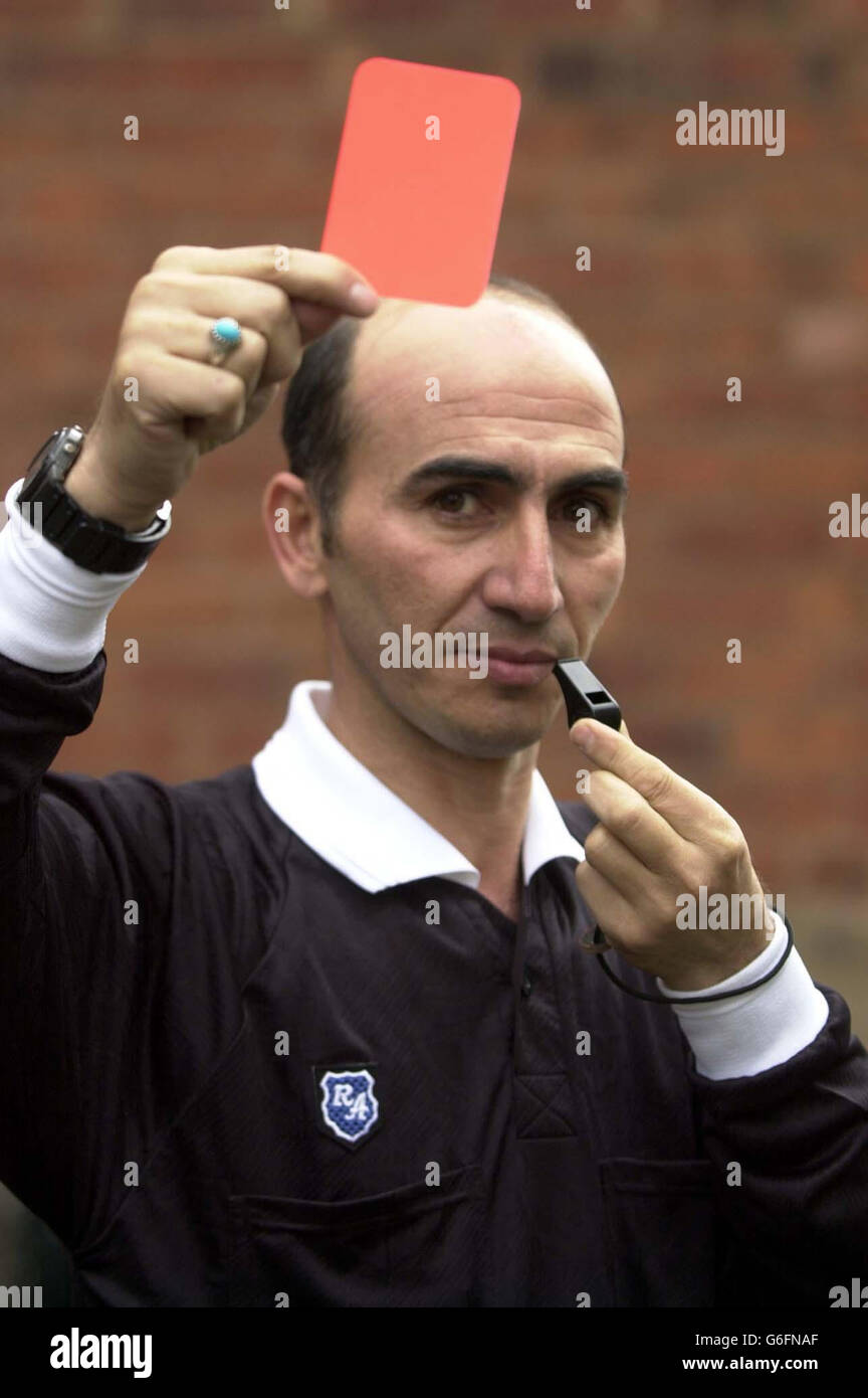 Former Iraq referee Furat Ahmed Kadoim, at his Winson Green, Birmingham home. The Iraqi football referee who was tortured on the orders of Saddam Hussein's son Uday has expressed delight and relief at news of the psychopathic killer's death. * Furat Ahmed Kadoim, who is living in Winson Green, Birmingham, after fleeing to England seven months ago, said he had been contacted by numerous friends who were overjoyed that Uday and Qusay were dead. The 37-year-old Fifa-registered official - who was jailed three times after refusing to obey Uday's demands to cheat and let his favourite soccer team Stock Photo