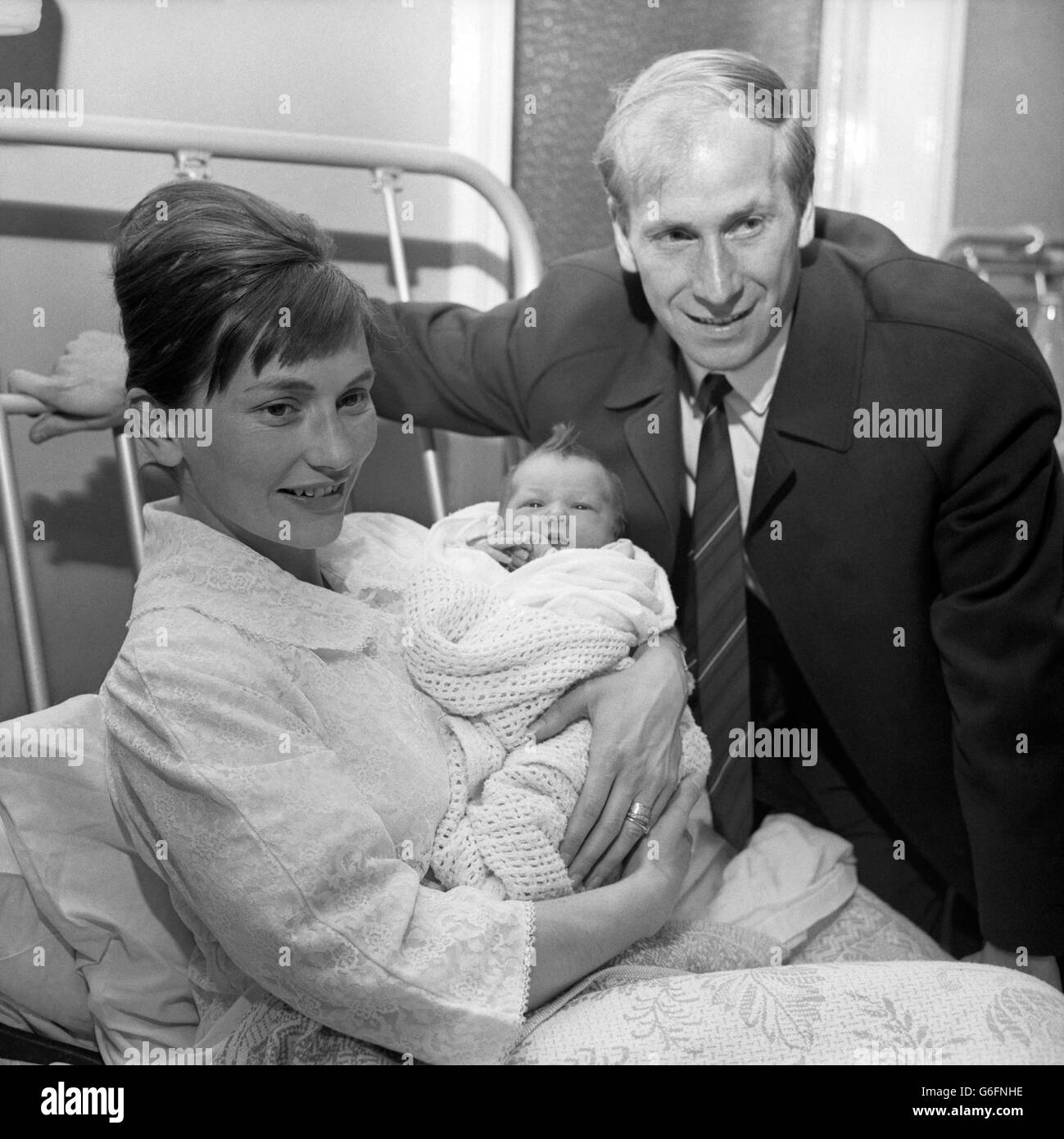 Soccer Bobby and Norma Charlton Baby daughter Urmston Cottage