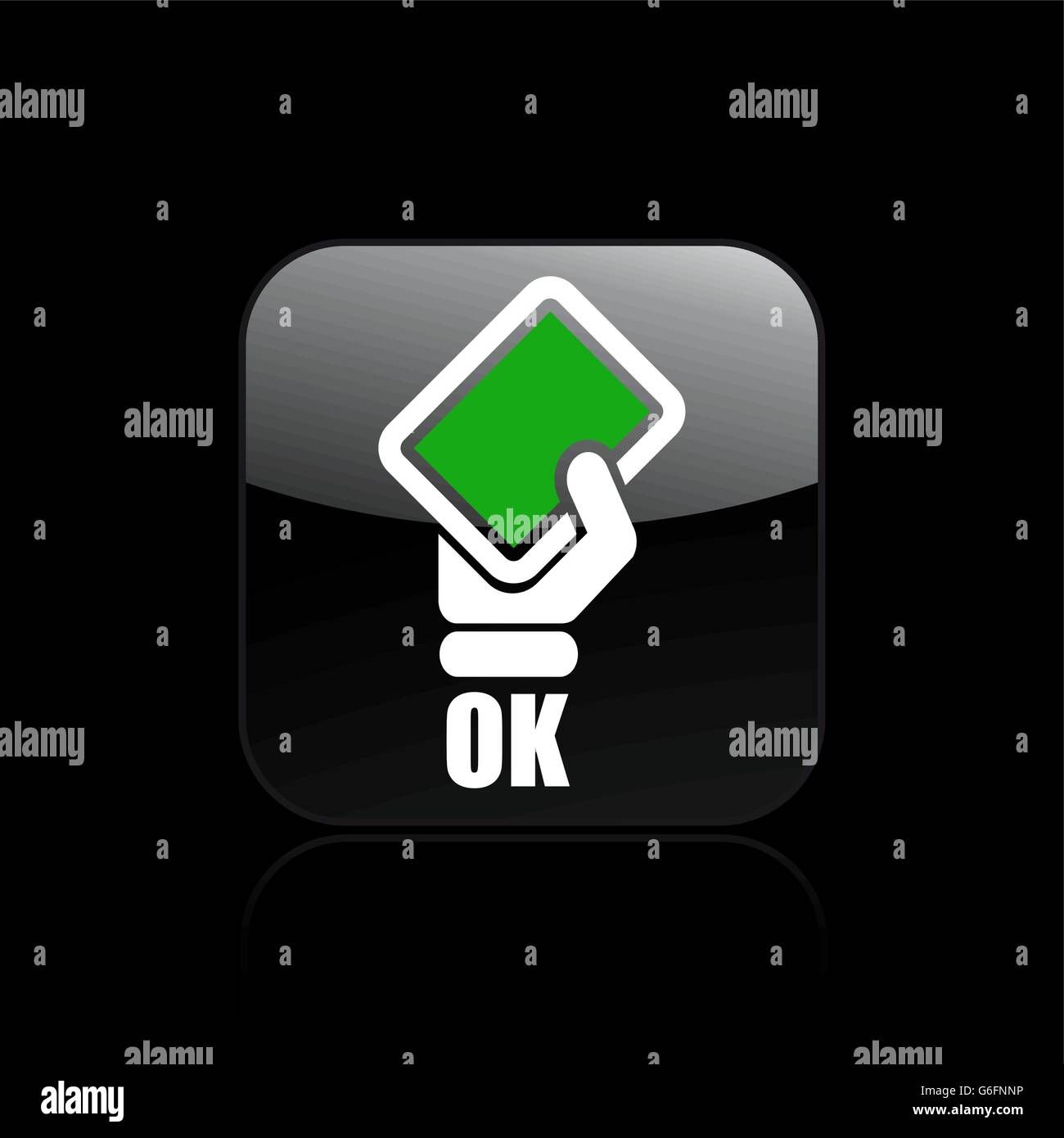 Vector illustration of single isolated ok icon Stock Vector Image & Art ...
