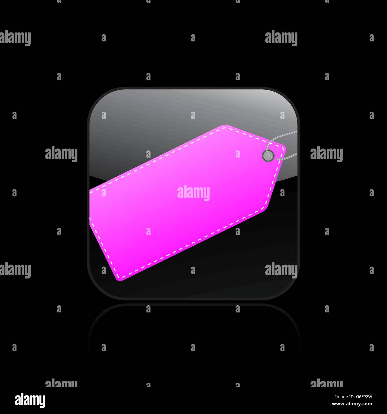 Vector illustration of single isolated label icon Stock Vector Image ...