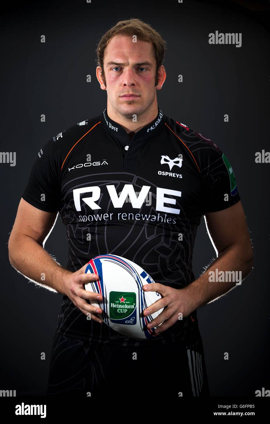 Ospreys' Alun Wyn Jones during the English and Welsh Heineken Cup ...