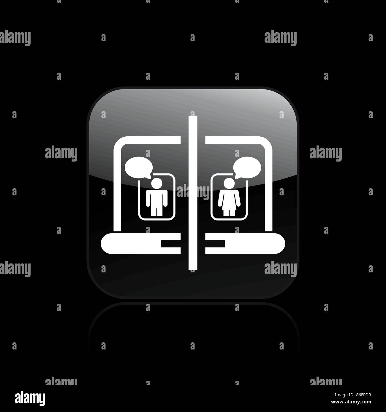 Vector illustration of single isolated chat icon Stock Vector Image ...