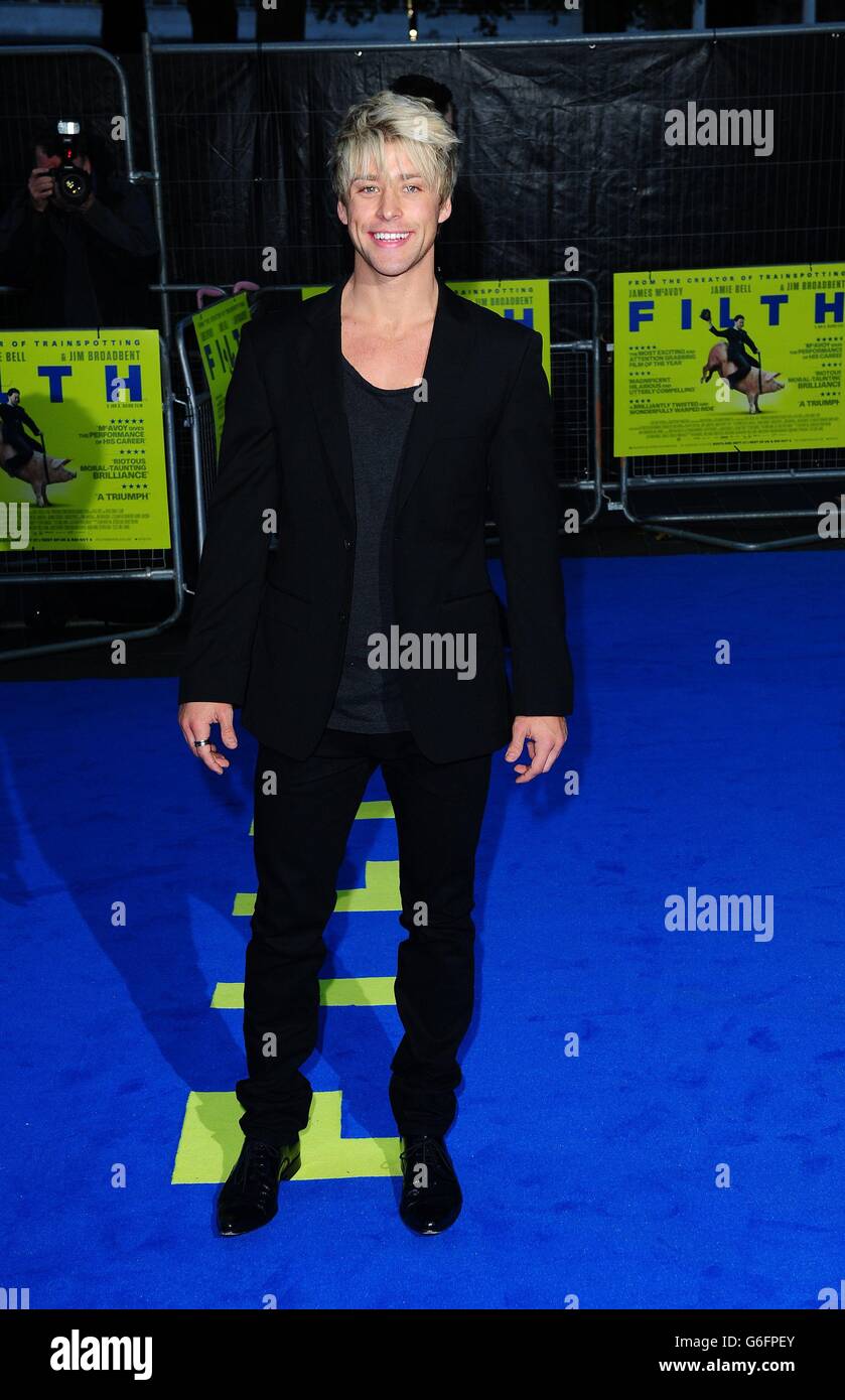 Mitch Hewer arrives at the premiere of Filth at the Odeon West End in London. Stock Photo