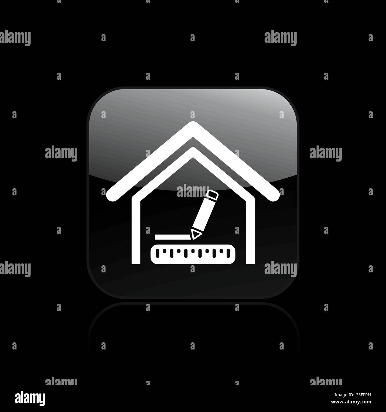 Vector illustration of single isolated home design icon Stock Vector ...