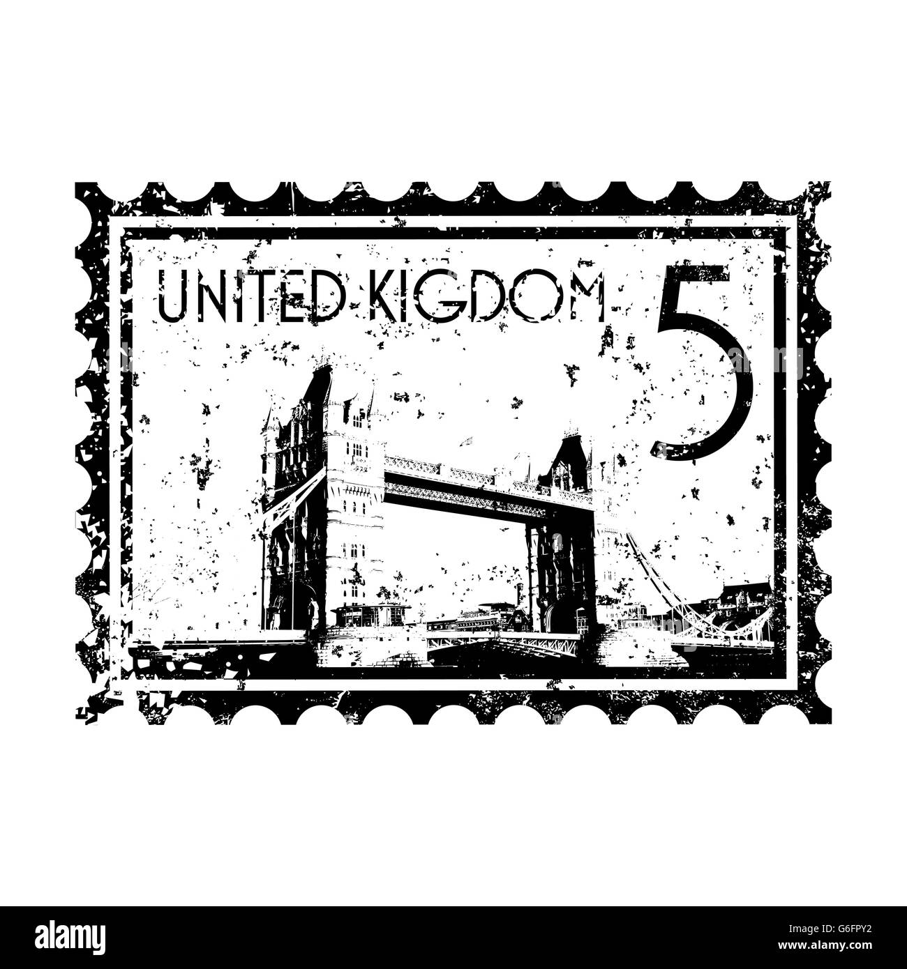 Vector illustration of single isolated UK icon Stock Vector