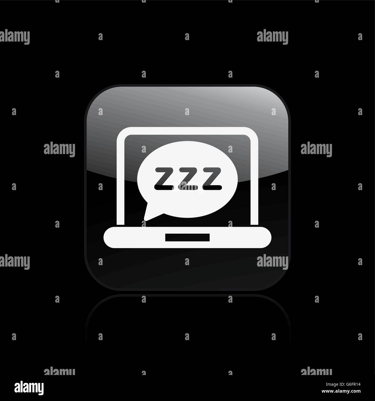 Vector illustration of single isolated standby pc icon Stock Vector