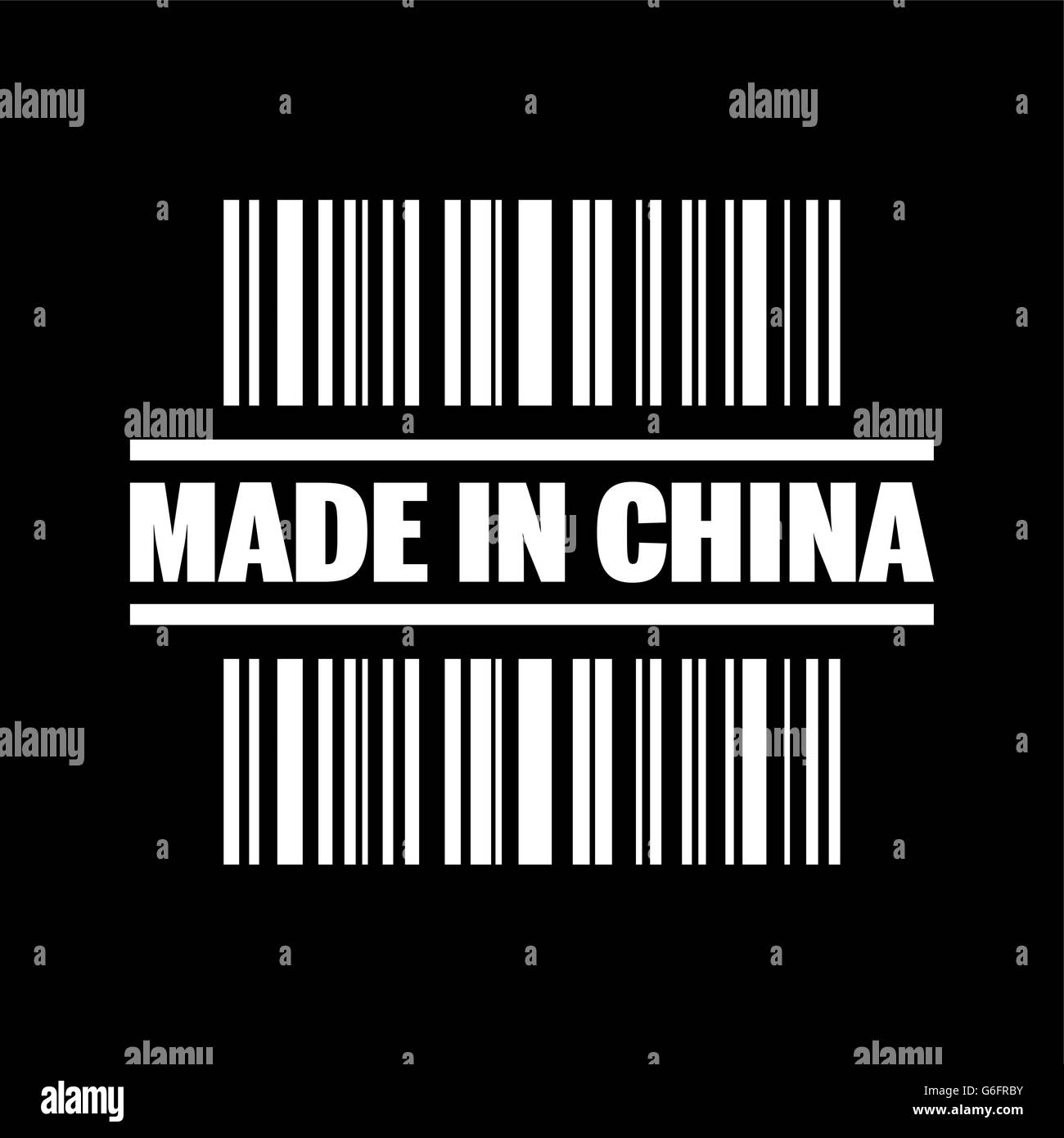Vector illustration of single isolated made in China icon Stock Vector