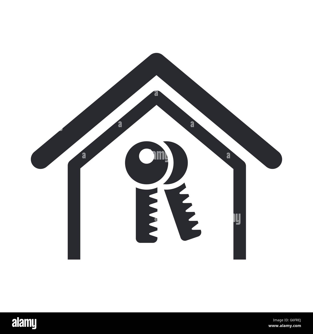 Vector illustration of single isolated home key icon Stock Vector Image ...
