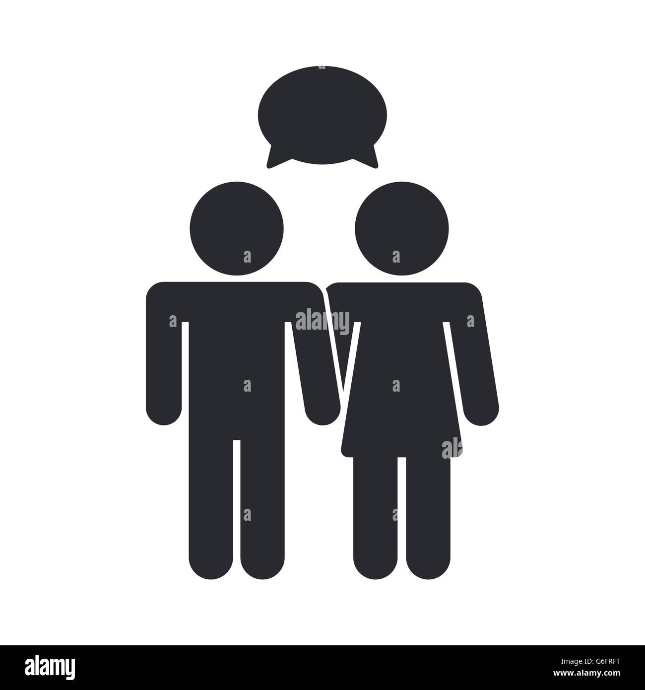 Vector illustration of single isolated chat icon Stock Vector Image ...