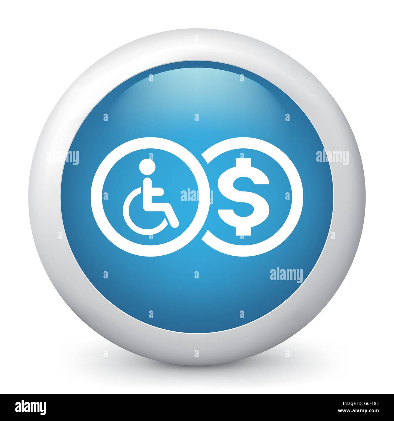 Vector illustration of blue glossy icon Stock Vector Image & Art - Alamy