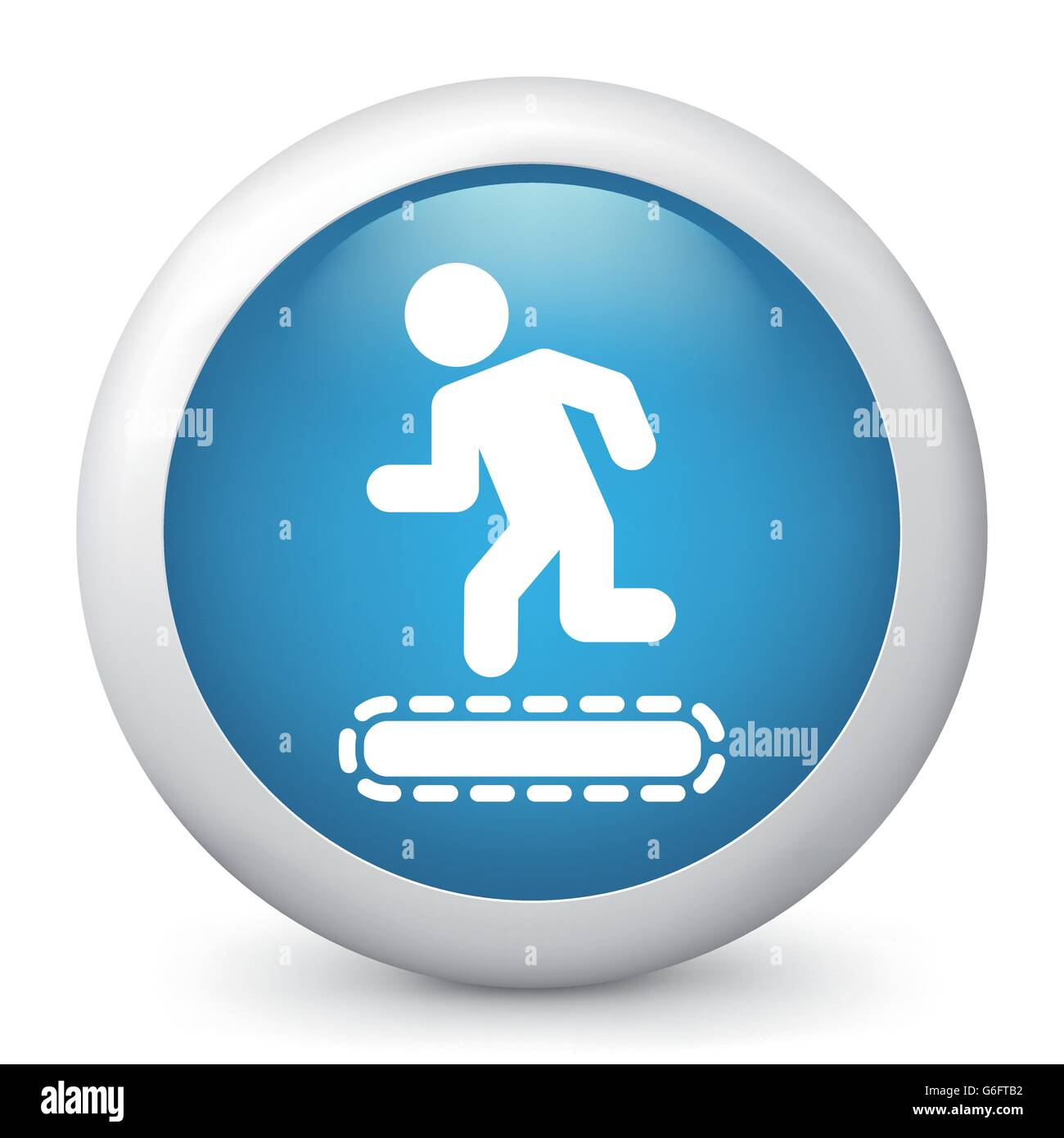 Vector illustration of blue glossy icon Stock Vector Image & Art - Alamy