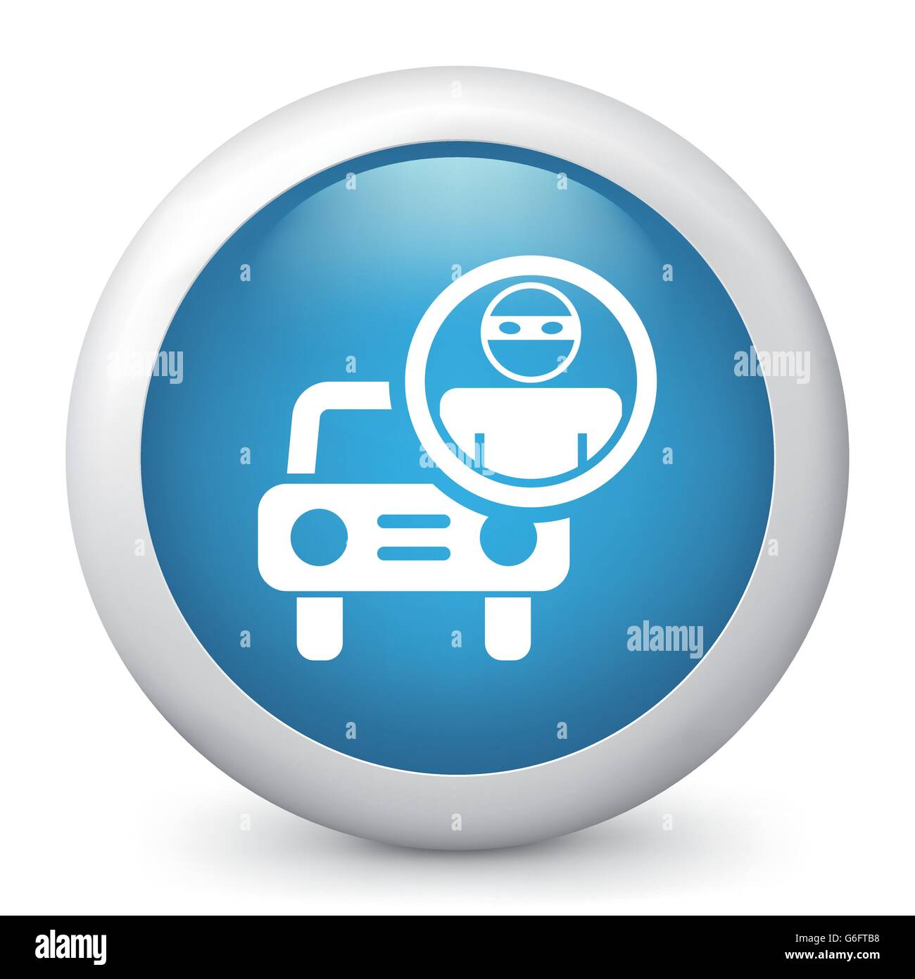 Vector illustration of blue glossy icon Stock Vector Image & Art - Alamy