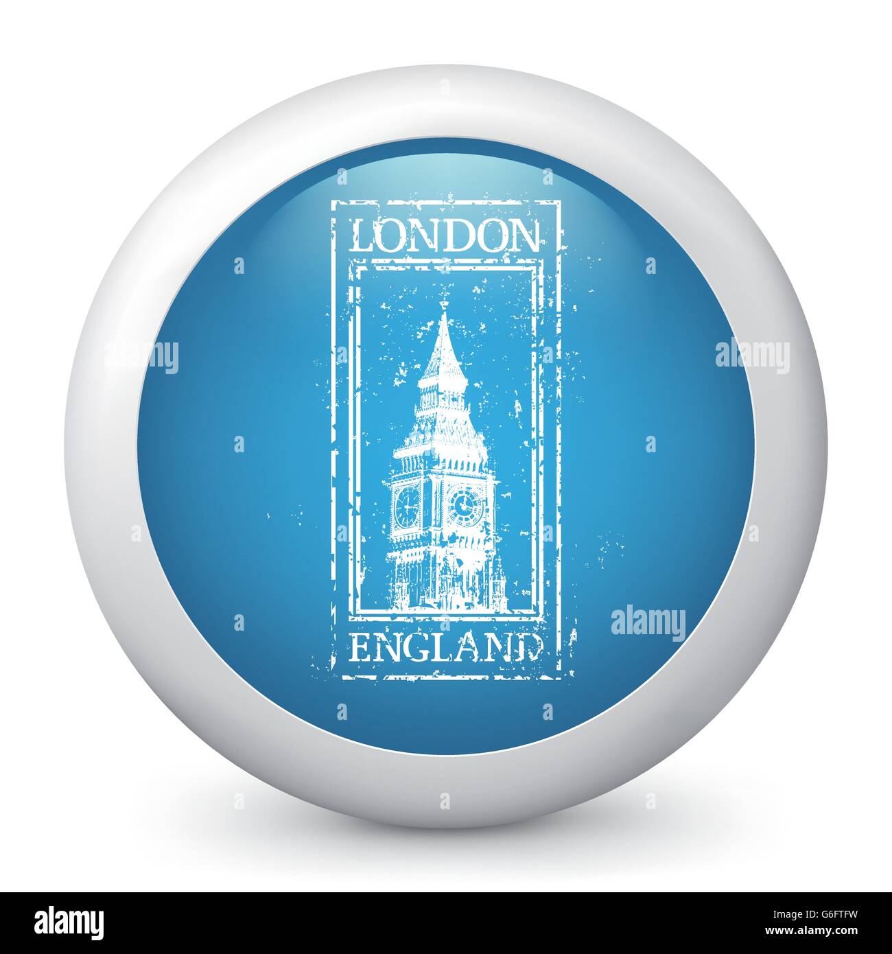 Vector illustration of blue glossy icon Stock Vector Image & Art - Alamy