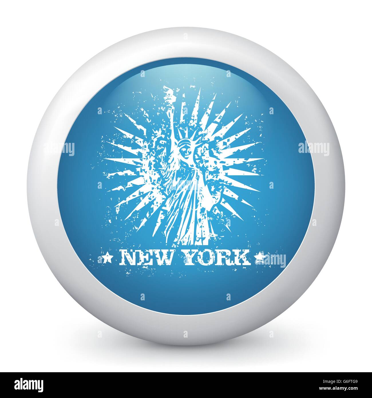 Vector illustration of blue glossy icon Stock Vector Image & Art - Alamy