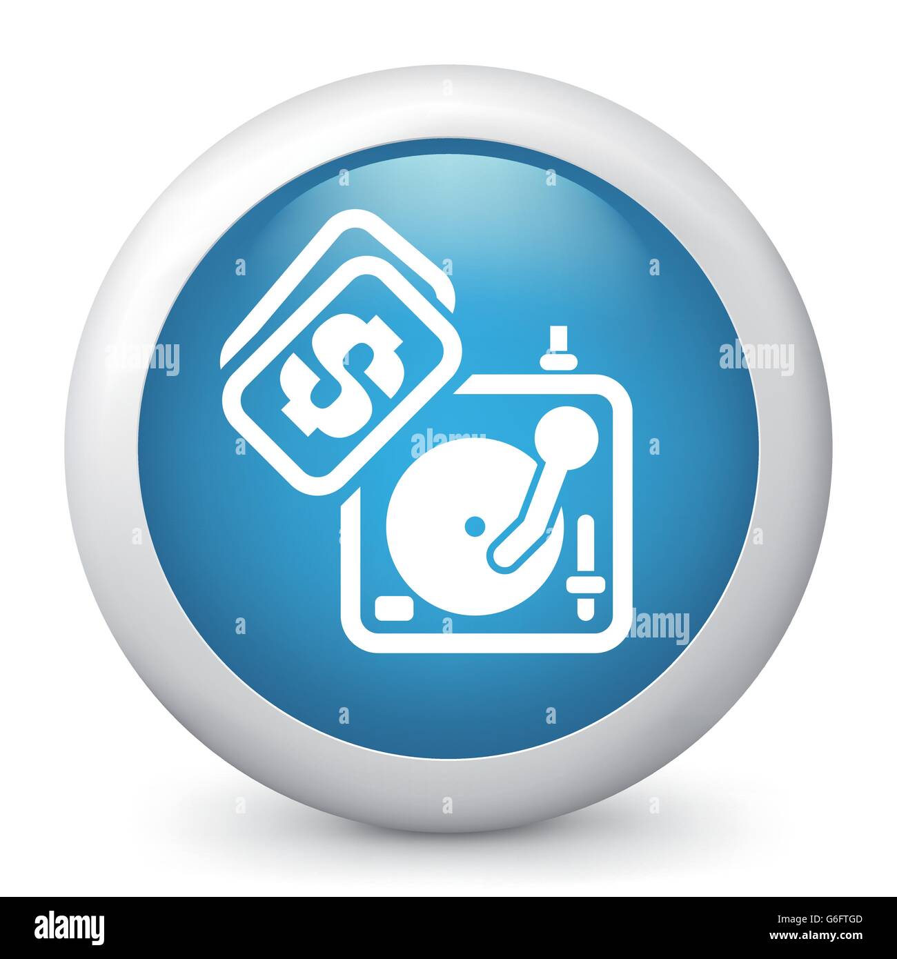 Vector illustration of blue glossy icon Stock Vector Image & Art - Alamy