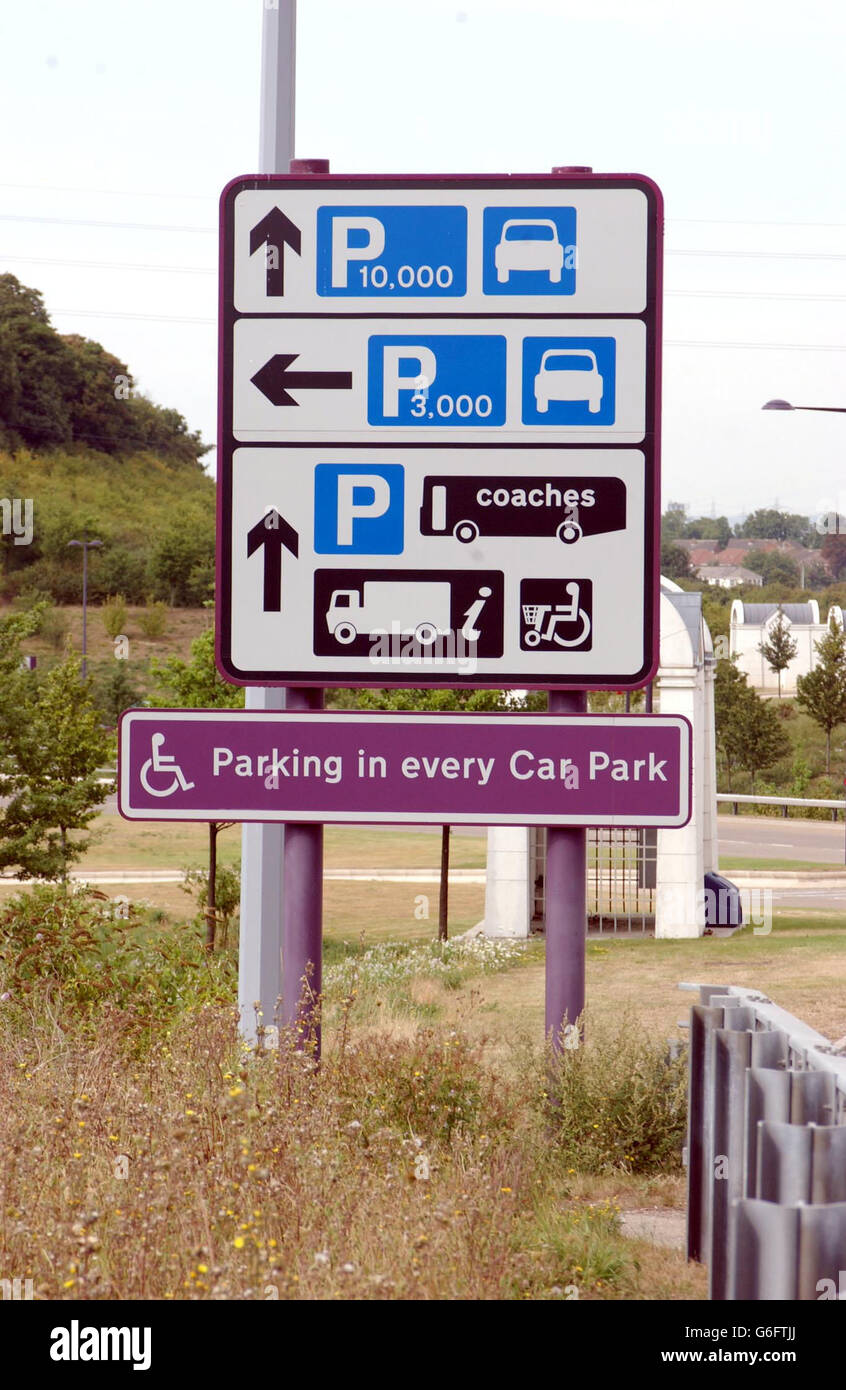 A General View Of Parking Signs At The Bluewater Shopping Centre Kent a-general-view-of-parking-signs-at-the-bluewater-shopping-centre-kent