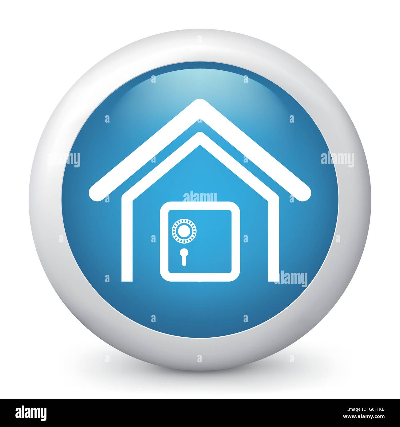 Vector illustration of blue glossy icon Stock Vector Image & Art - Alamy