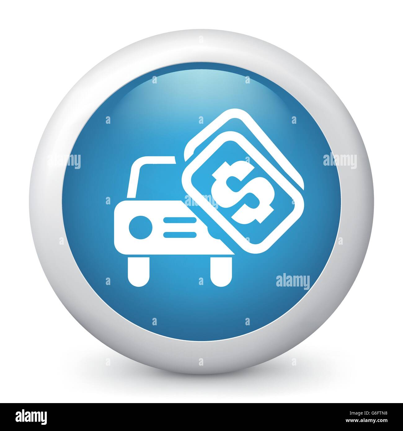 Vector illustration of blue glossy icon Stock Vector Image & Art - Alamy