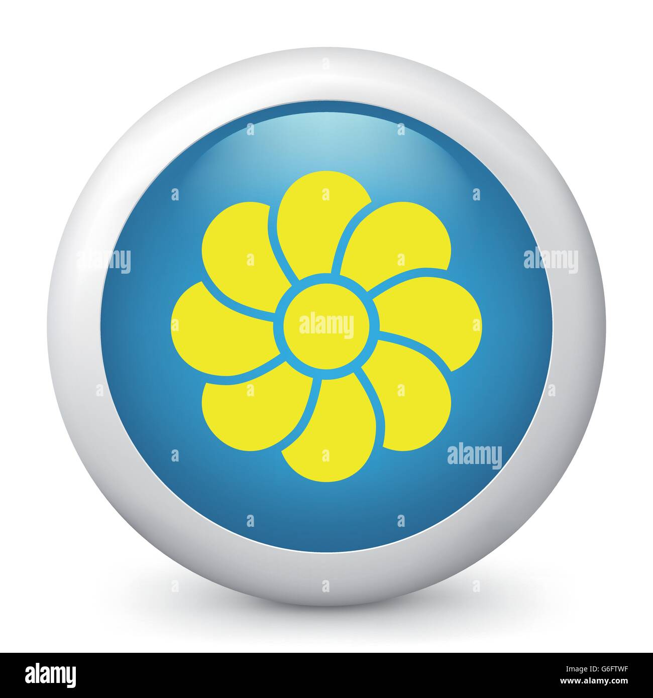 Vector illustration of blue glossy icon Stock Vector Image & Art - Alamy