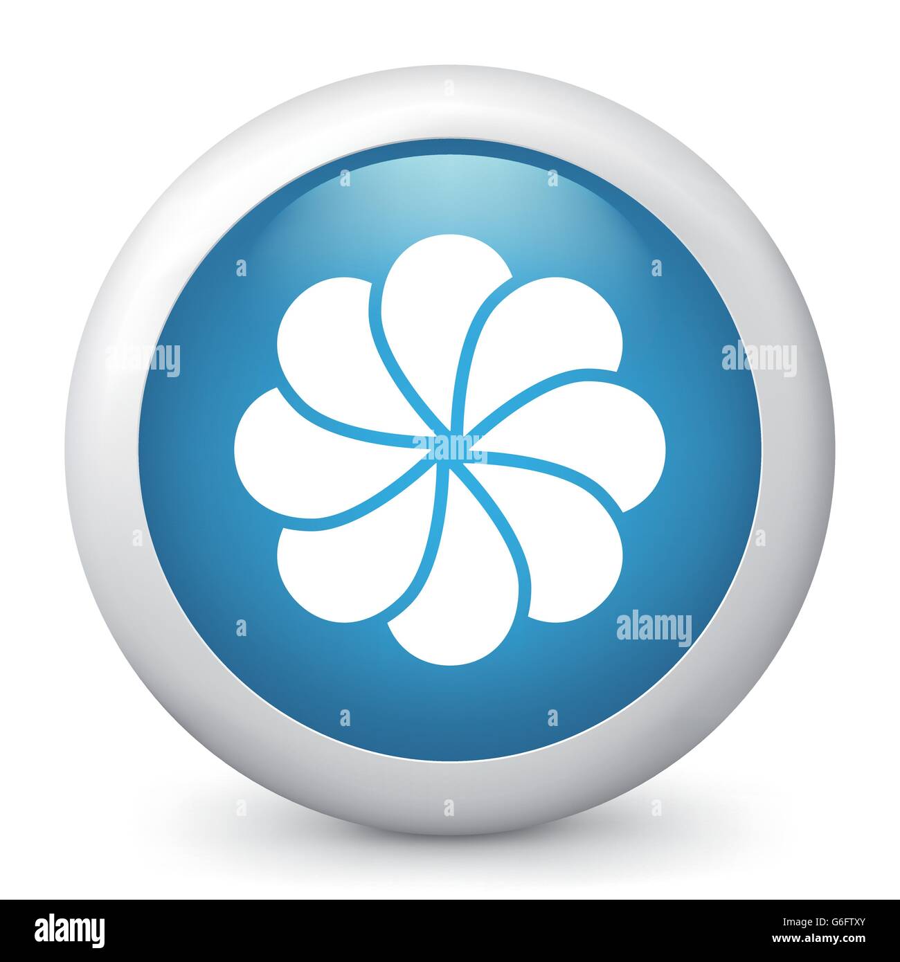 Vector illustration of blue glossy icon Stock Vector Image & Art - Alamy