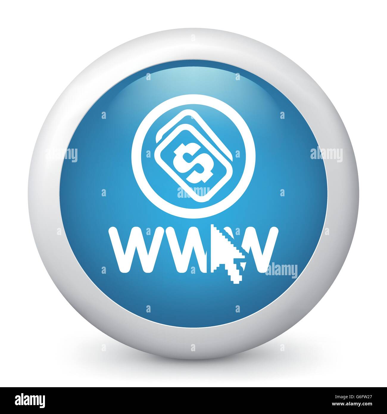 Vector illustration of blue glossy icon Stock Vector Image & Art - Alamy