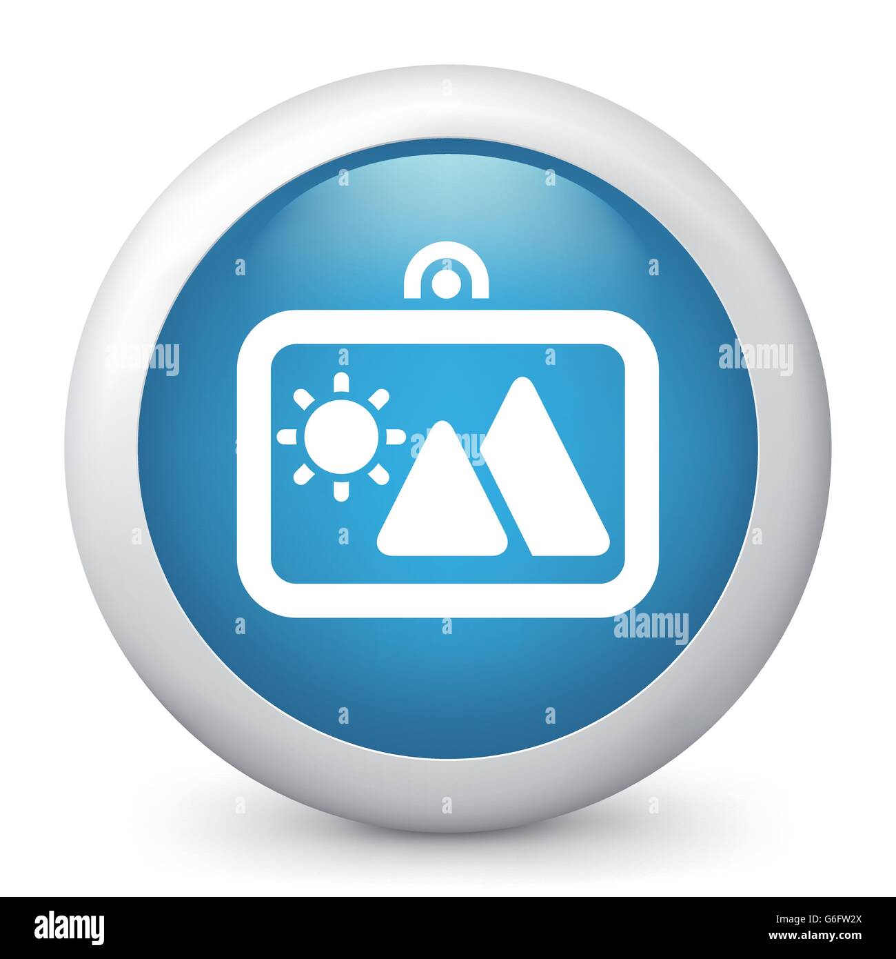 Vector illustration of blue glossy icon Stock Vector Image & Art - Alamy