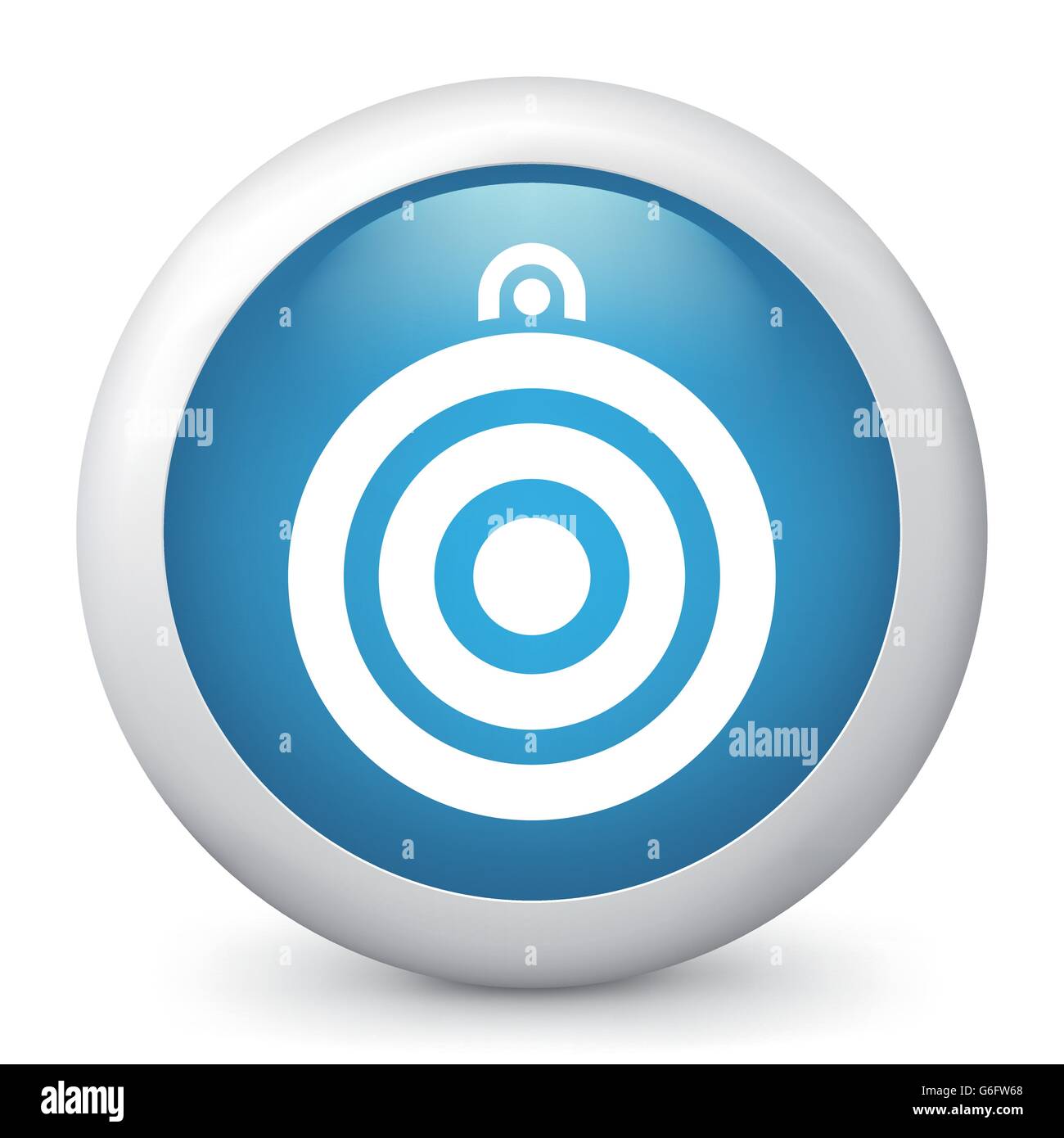 Vector illustration of blue glossy icon Stock Vector Image & Art - Alamy