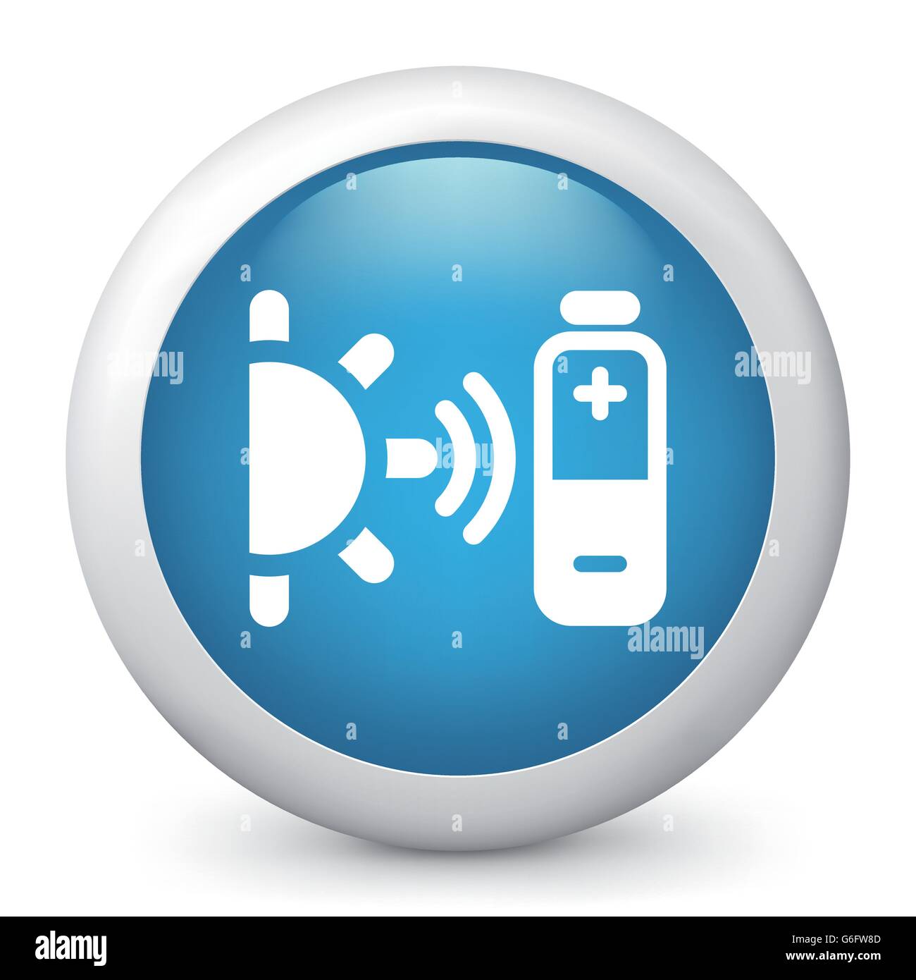 Vector illustration of blue glossy icon Stock Vector Image & Art - Alamy
