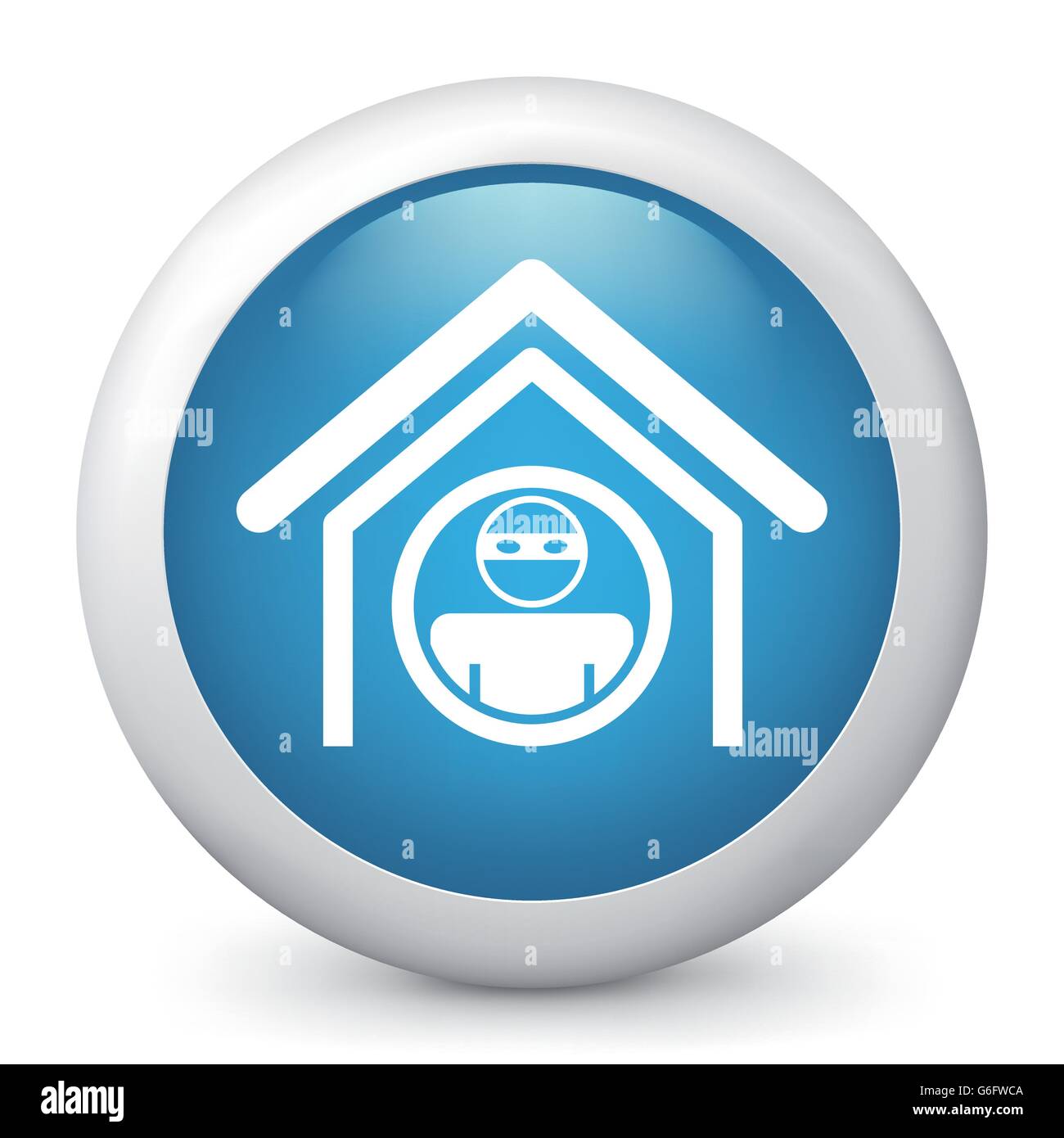 Vector illustration of blue glossy icon Stock Vector Image & Art - Alamy