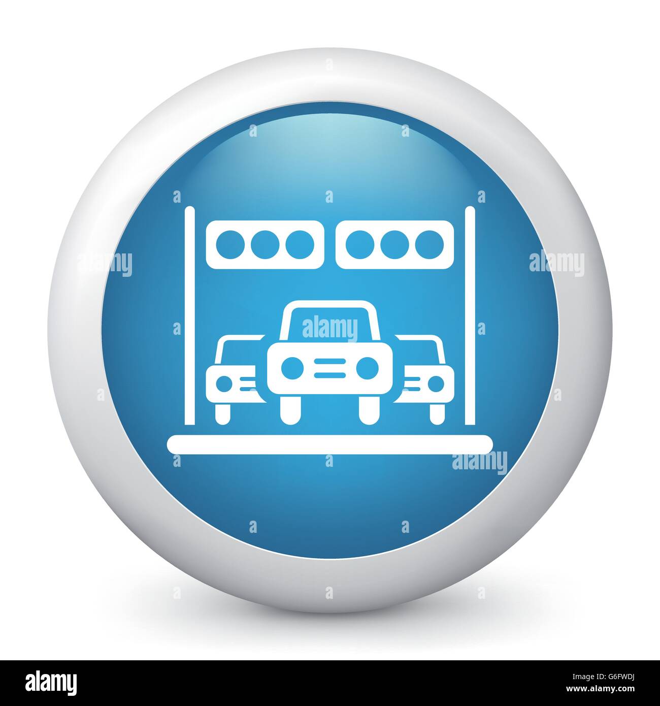 Vector illustration of blue glossy icon Stock Vector Image & Art - Alamy