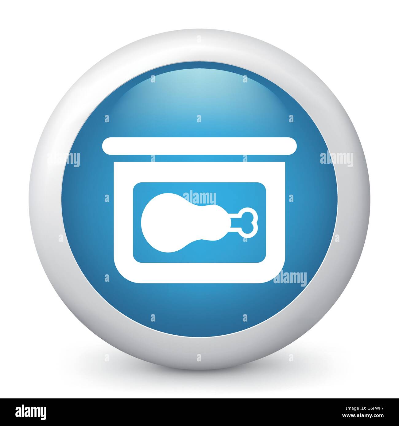 Vector illustration of blue glossy icon Stock Vector Image & Art - Alamy