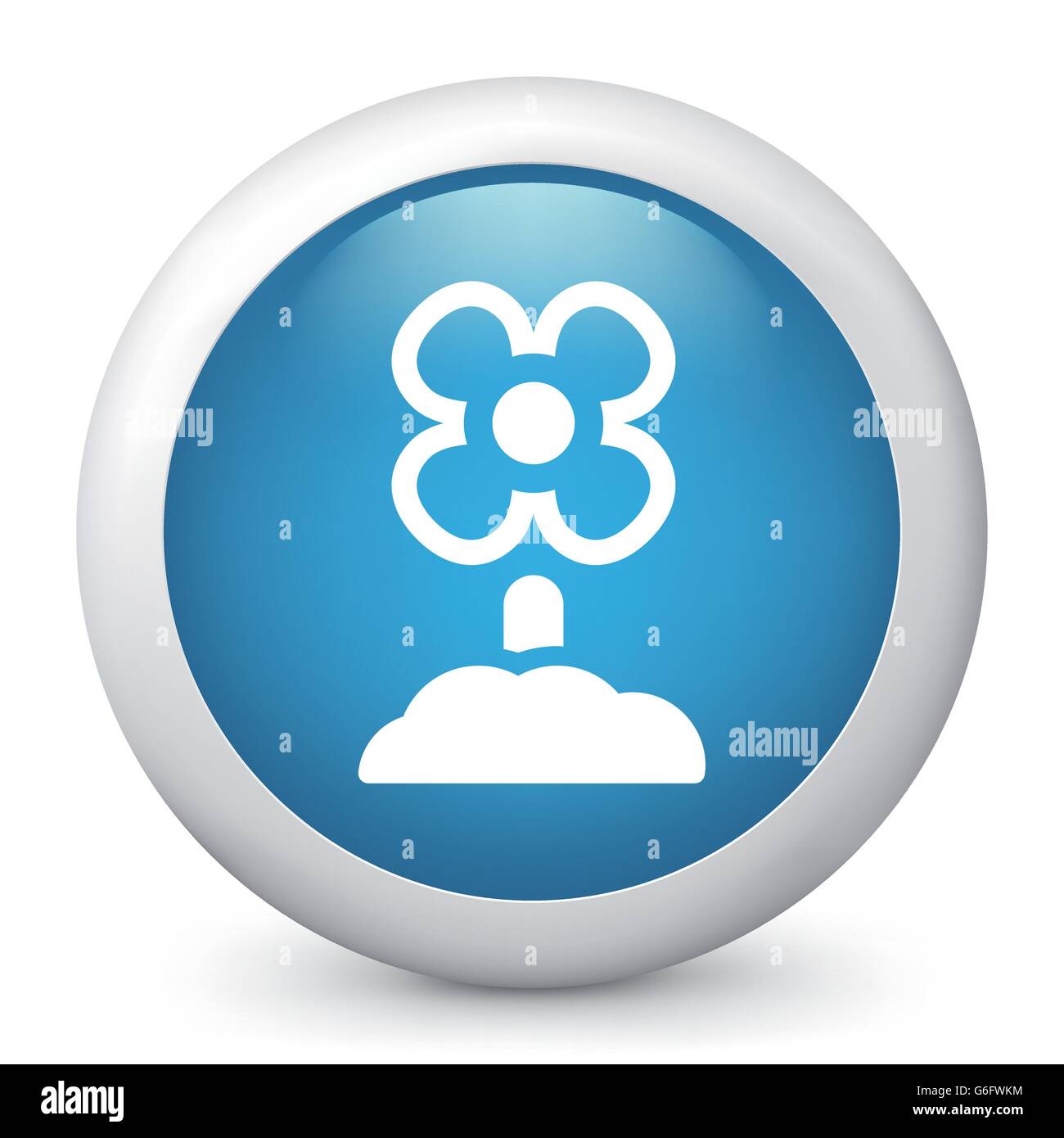 Vector illustration of blue glossy icon Stock Vector Image & Art - Alamy