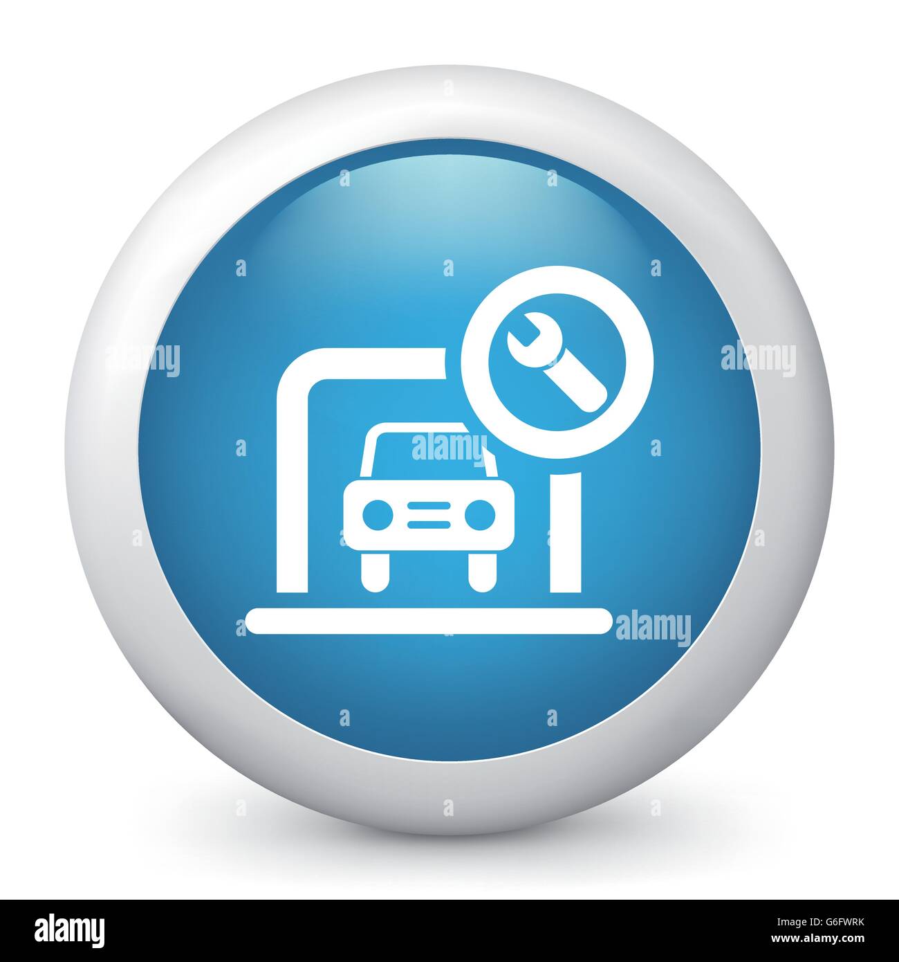 Vector illustration of blue glossy icon Stock Vector Image & Art - Alamy