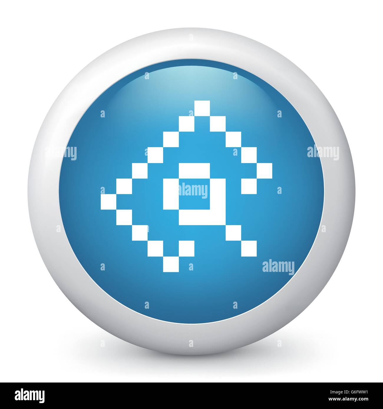 Vector illustration of blue glossy icon Stock Vector Image & Art - Alamy