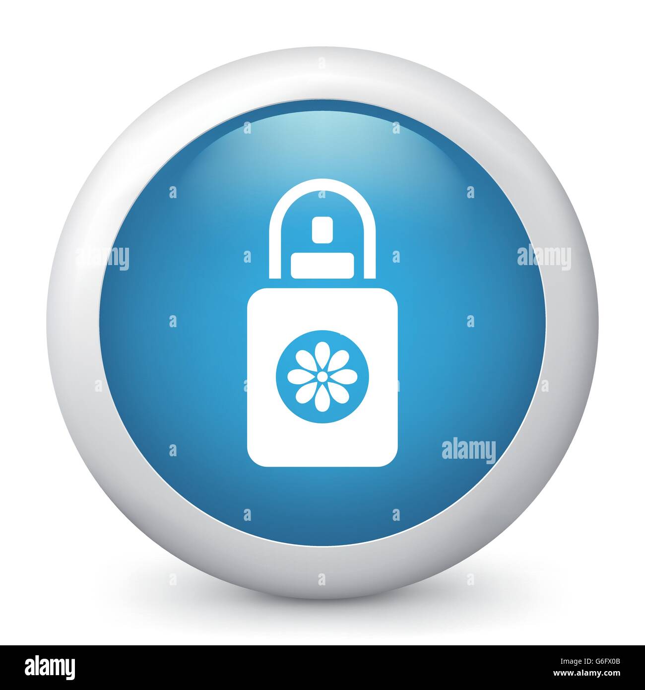 Vector illustration of blue glossy icon Stock Vector Image & Art - Alamy
