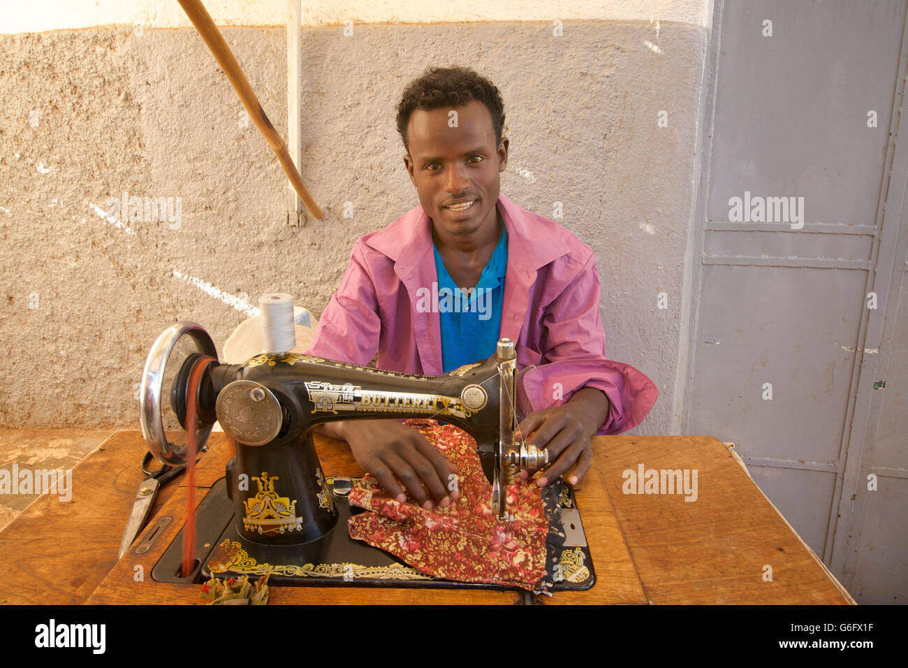 Tailor sewing machine market hires stock photography and images Alamy