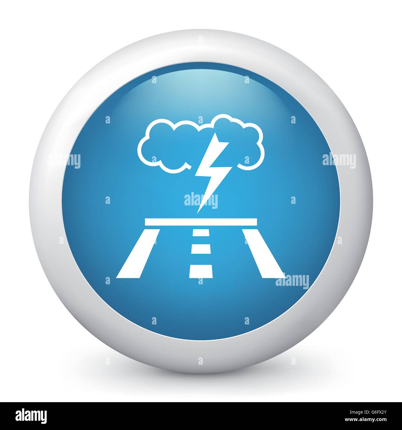 Vector illustration of blue glossy icon Stock Vector Image & Art - Alamy