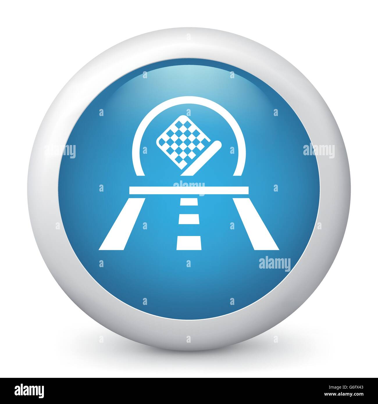 Vector illustration of blue glossy icon Stock Vector Image & Art - Alamy