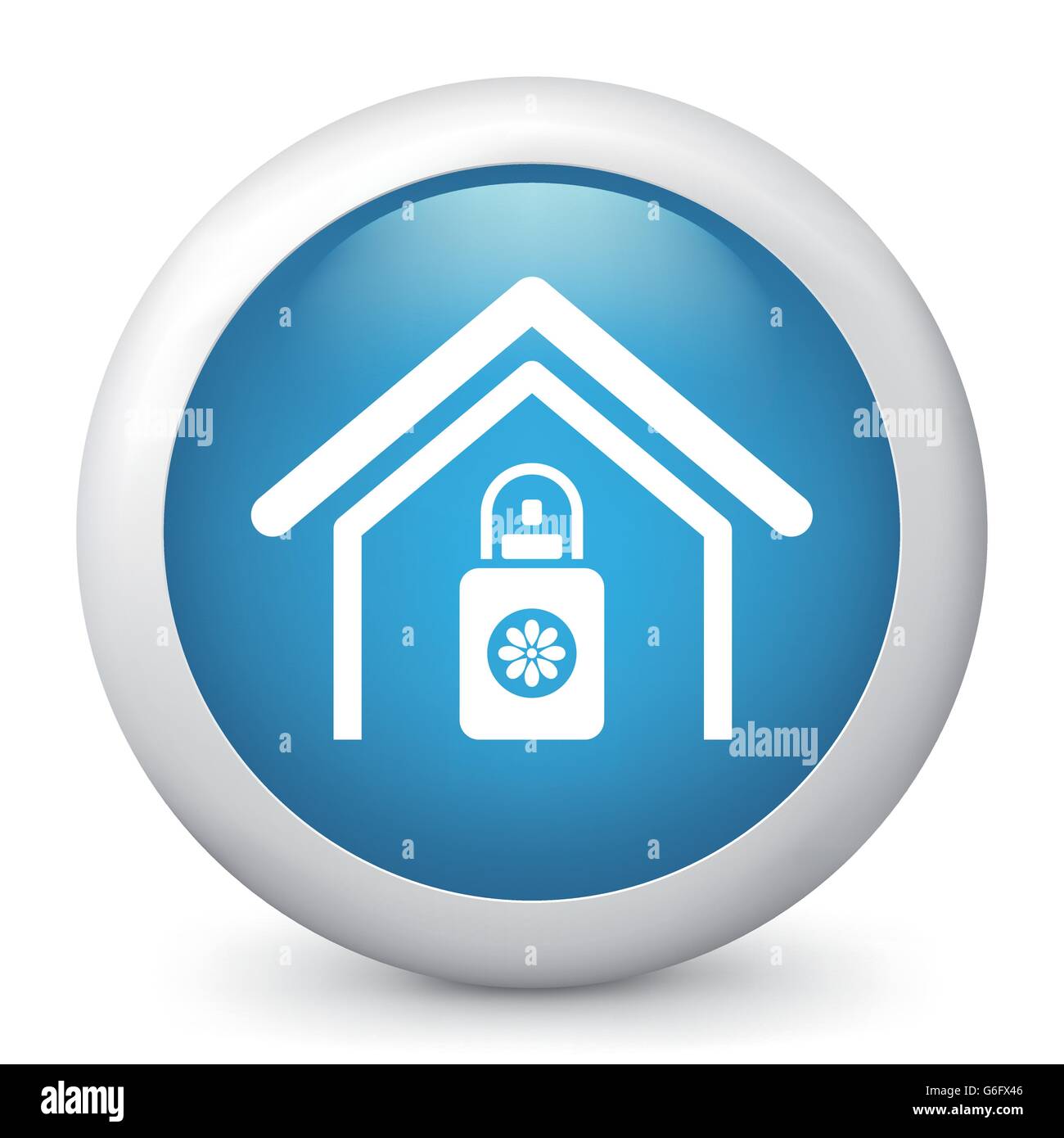Vector illustration of blue glossy icon Stock Vector Image & Art - Alamy