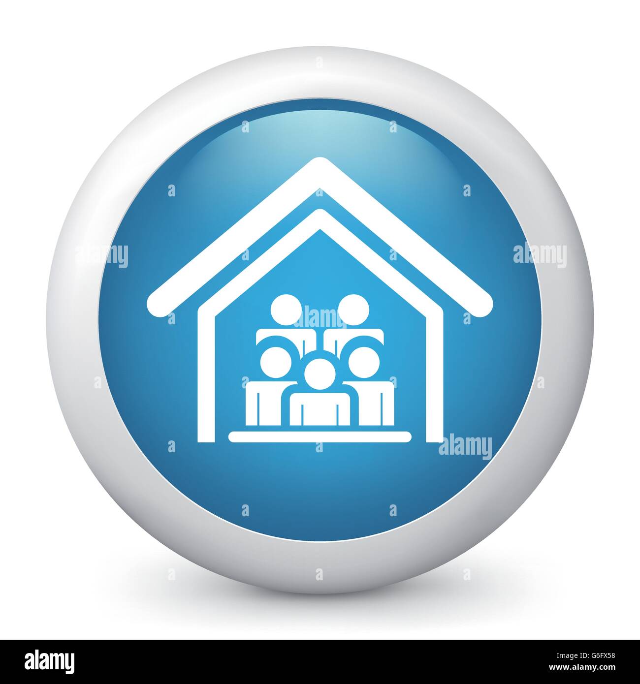 Vector illustration of blue glossy icon Stock Vector Image & Art - Alamy