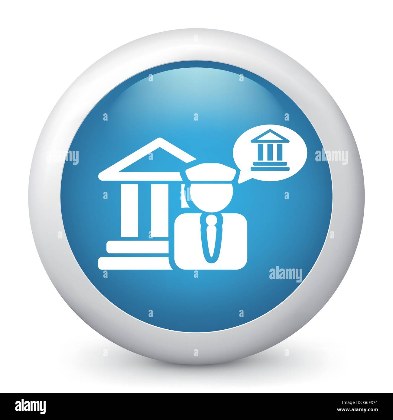 Vector illustration of blue glossy icon Stock Vector Image & Art - Alamy