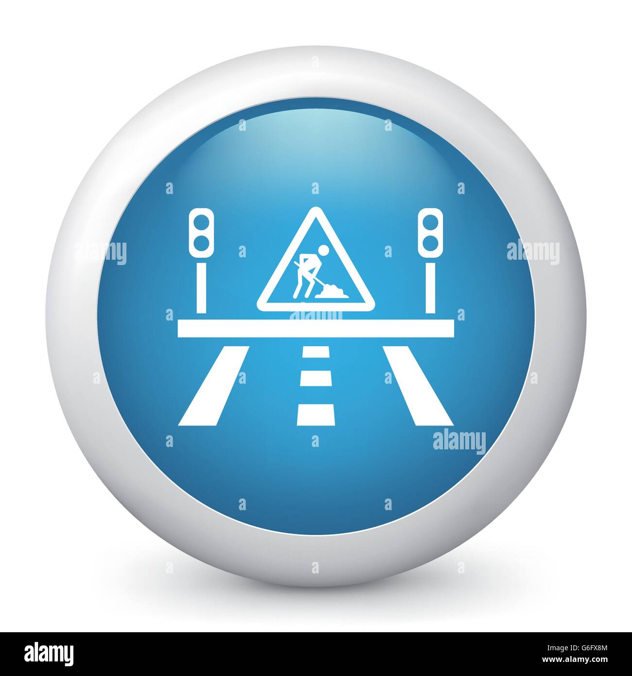 Vector illustration of blue glossy icon Stock Vector Image & Art - Alamy