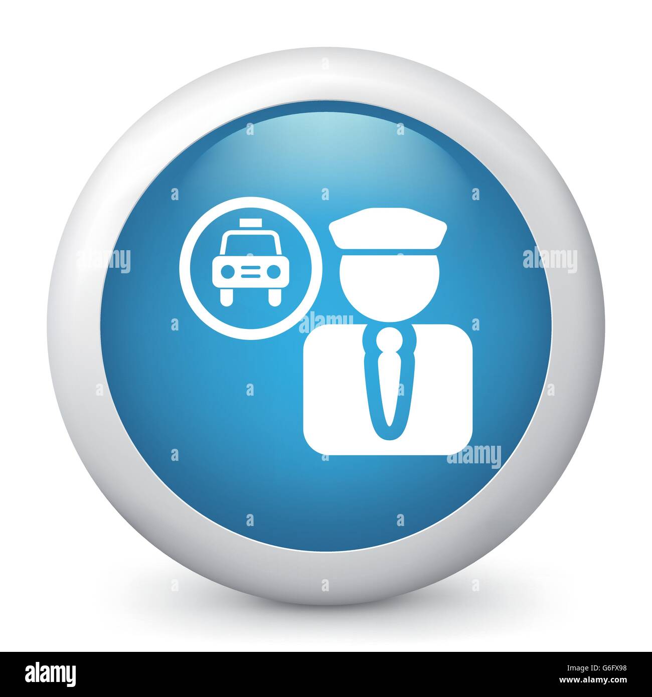 Vector illustration of blue glossy icon Stock Vector Image & Art - Alamy