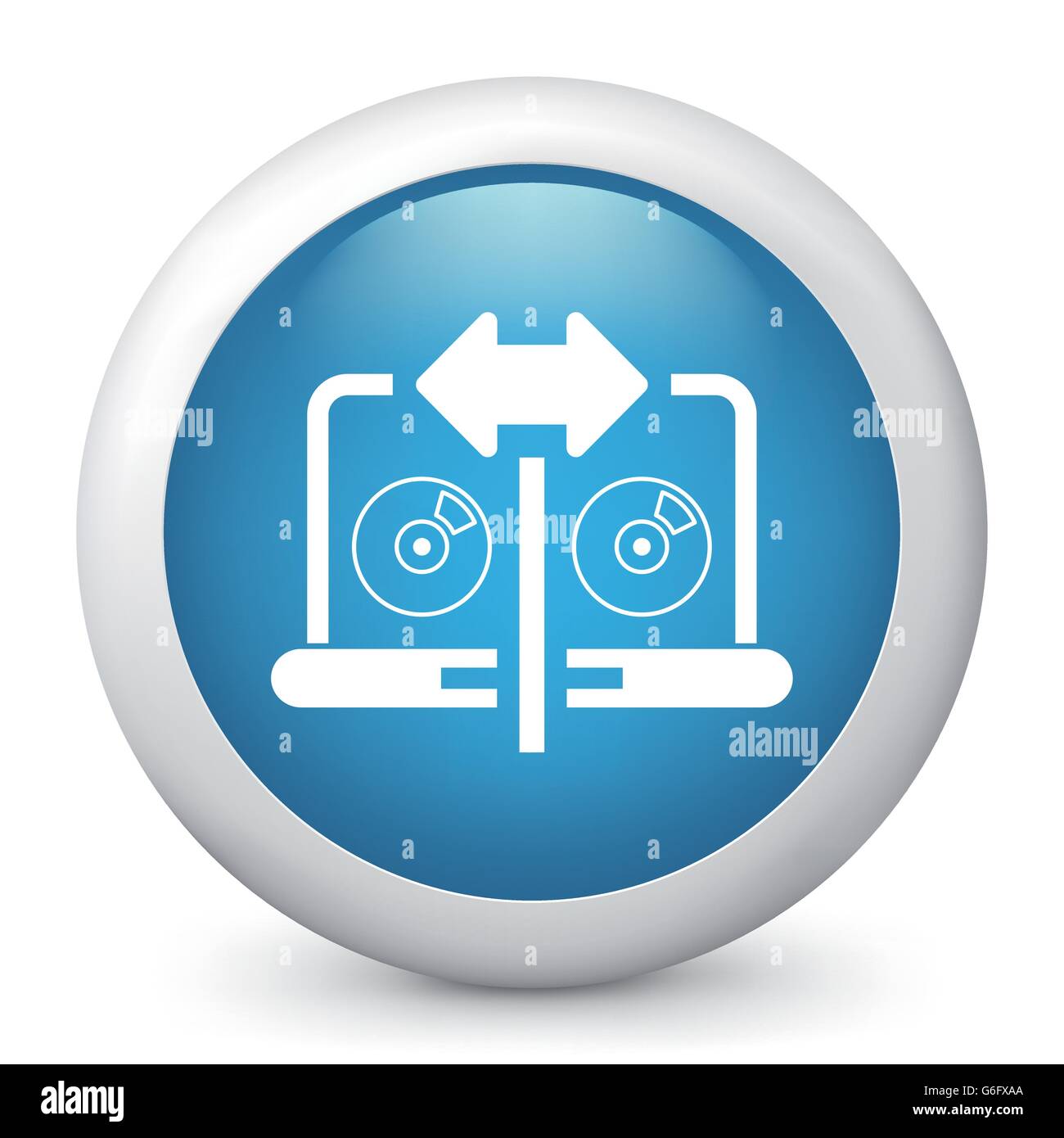 Vector illustration of blue glossy icon Stock Vector Image & Art - Alamy