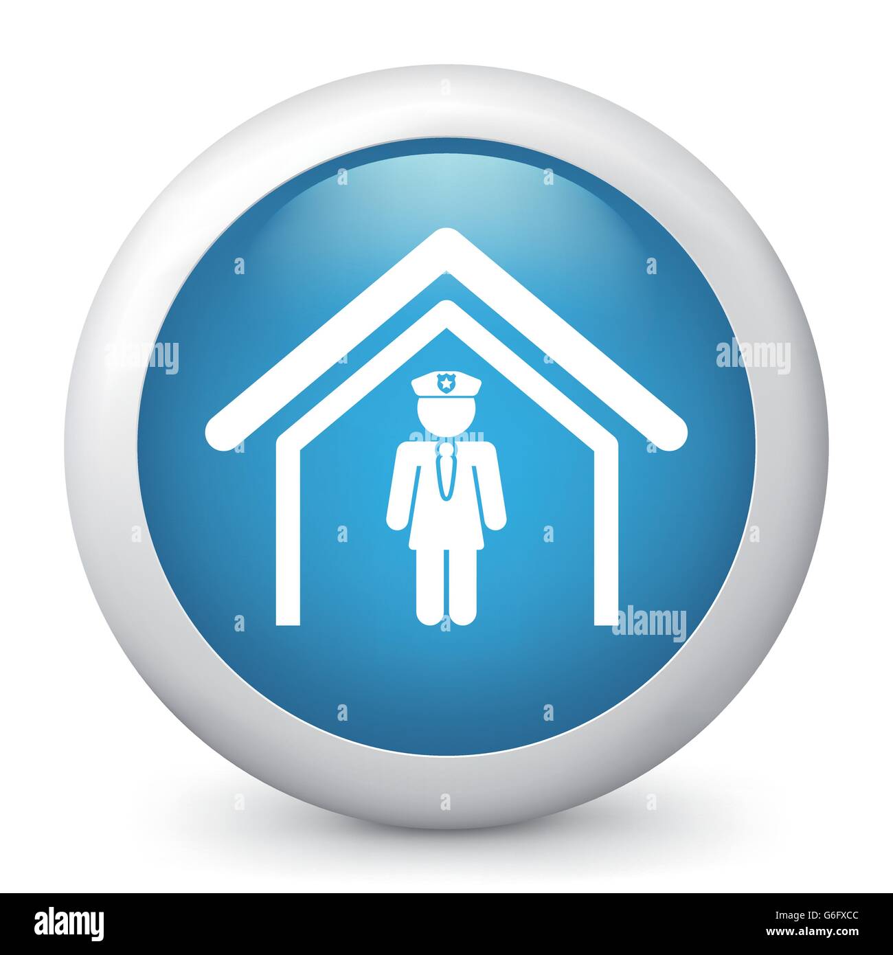 Vector illustration of blue glossy icon Stock Vector Image & Art - Alamy
