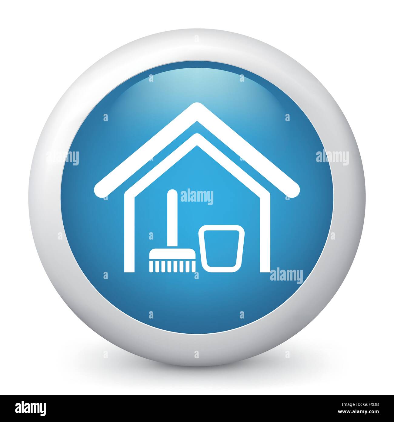 Vector illustration of blue glossy icon Stock Vector Image & Art - Alamy