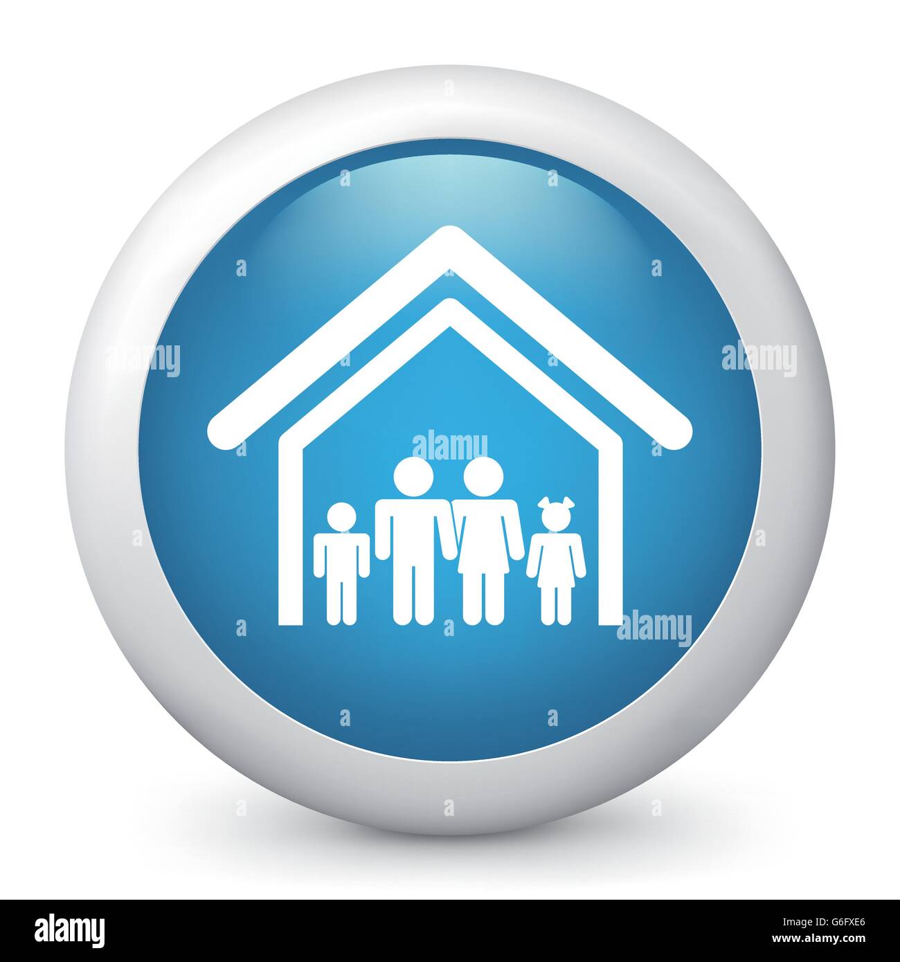 Vector illustration of blue glossy icon Stock Vector Image & Art - Alamy