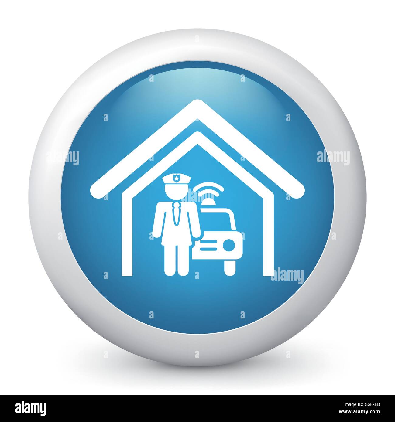 Vector illustration of blue glossy icon Stock Vector Image & Art - Alamy